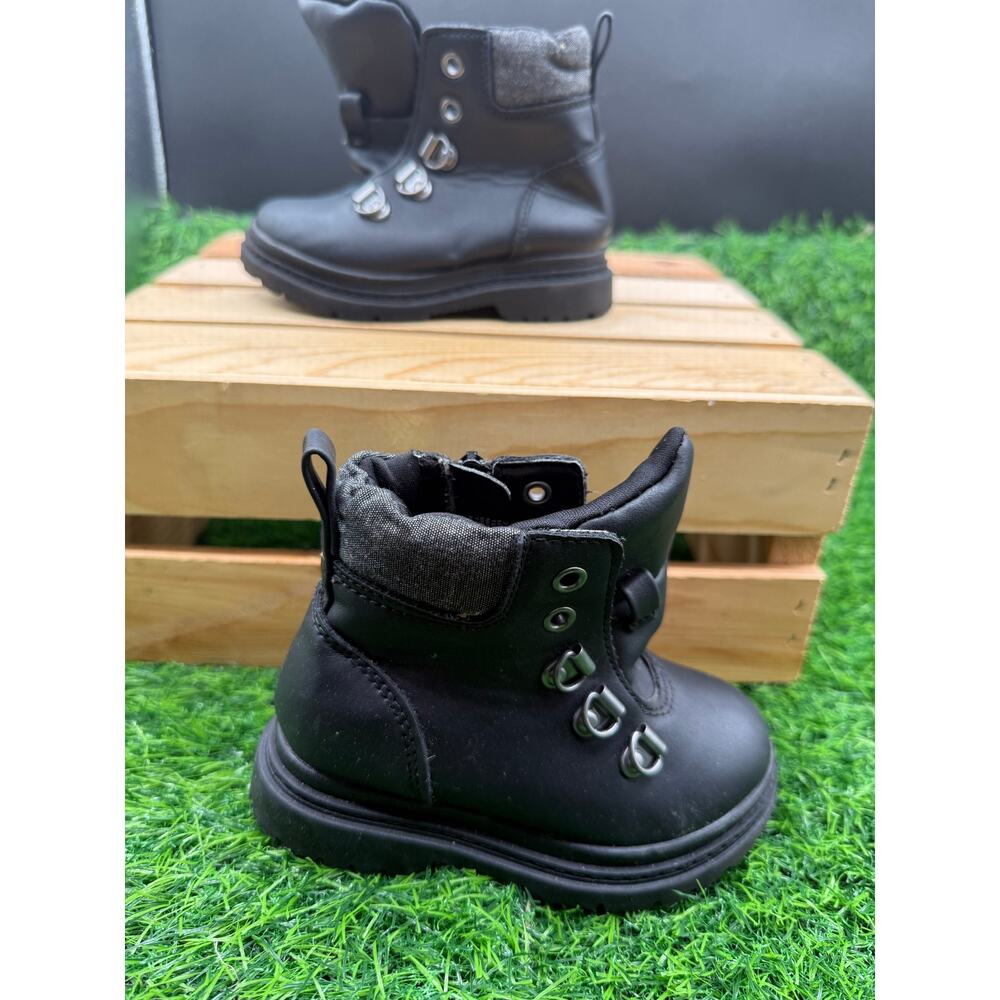 Cat&Jack Kids- Black-Combat Boots-Size 7